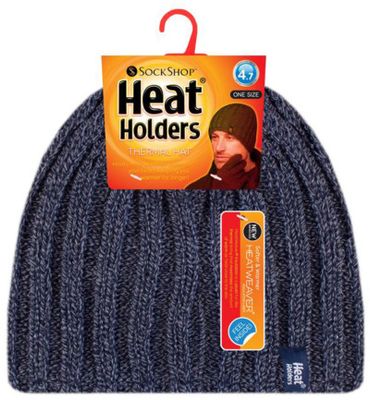 Heat Holders Mens cable hat navy one size (1st) 1st