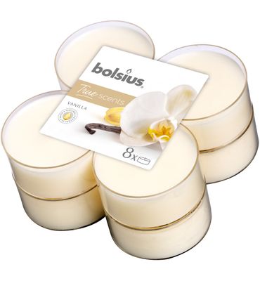Bolsius True Scents maxilicht vanilla (8st) 8st