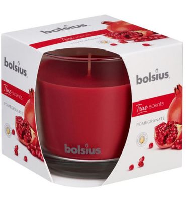 Bolsius True Scents geurglas 95/95 pomegranate (1st) 1st