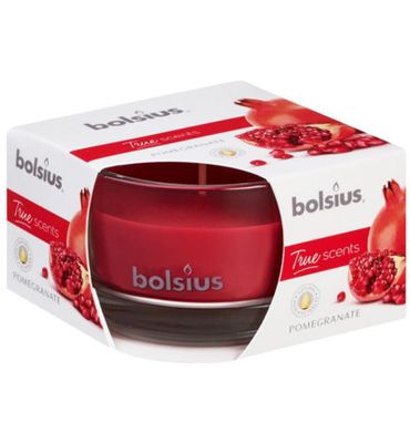 Bolsius True Scents geurglas 50/80 pomegranate (1st) 1st
