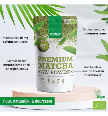 Purasana Matcha premium poeder/poudre vegan bio (75g) 75g