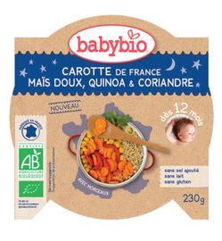 Babybio Babybio Mon petit plat wortel mais quinoa bio (230g)