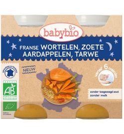 Babybio Babybio Wortel & zoete aardappel tarwe 200 gram bio (2x200g)