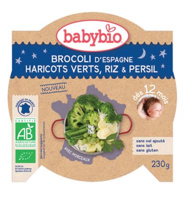 Babybio Mon petit plat broccoli princessenbonen rijst bio (230g) 230g