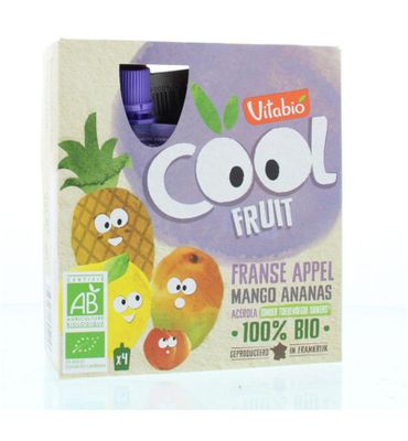 Vitabio Appel mango ananas 90 gram bio (4x90g) 4x90g