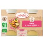 Babybio Dessert appel perzik 130 gram bio (2x130g) 2x130g thumb