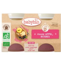 Babybio Babybio Dessert appel bosbes 130 gram bio (2x130g)