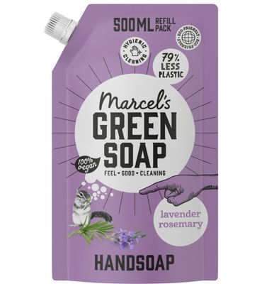 Marcel's Green Soap Handzeep lavendel & rozemarijn navul (500ml) 500ml