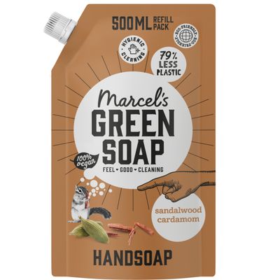 Marcel's Green Soap Handzeep sandelhout & kardemom navul (500ml) 500ml