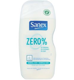 Koopjes Drogisterij Sanex Shower gel zero% normal skin (500ml) aanbieding