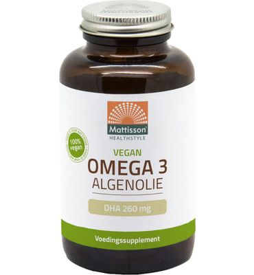 Mattisson Healthstyle Vegan omega-3 algenolie DHA 260mg (120vc) 120vc