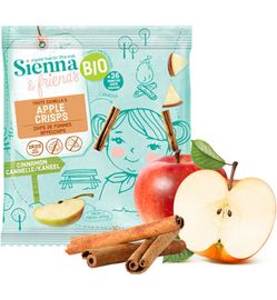 Sienna & Friends Sienna & Friends Chips van appel en kaneel bio (15g)