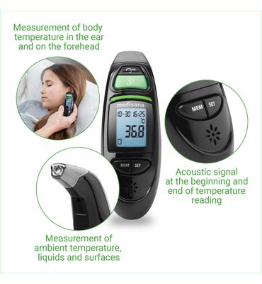Medisana Multifunctionele thermometer TM750 zwart (1st) 1st