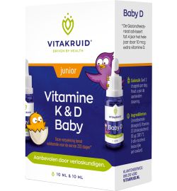 Vitakruid Vitakruid Vitamine K & D baby druppels 10ml (2x10ml)