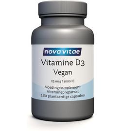 Nova Vitae Nova Vitae Vitamine D3 1000IE/25mcg vegan (180vc)