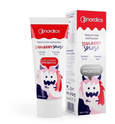 Nordics Kids toothpaste probiotic strawberry splash (50ml) 50ml