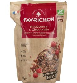 Favrichon Favrichon Framboos & chocolade crunchy muesli (375g)