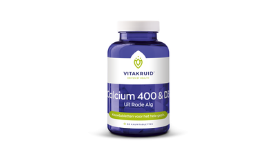 Vitakruid Calcium 400 & D3 uit rode alg (90kt) 90kt