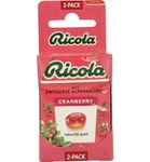 Ricola Cranberry suikervrij 2 stuks (2x50g) 2x50g thumb