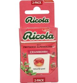 Ricola Ricola Cranberry suikervrij 2 stuks (2x50g)