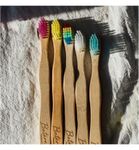 Betereproducten Bamboe tandenborstel voor kinderen regenboog (1st) 1st thumb