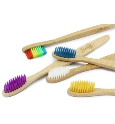 Betereproducten Bamboe tandenborstel voor volwassenen regenboog (1st) 1st
