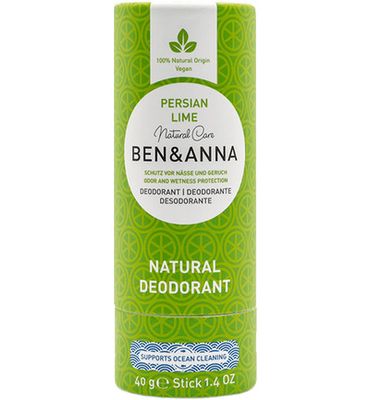 Ben & Anna Deodorant persian lime papertube (40g) 40g