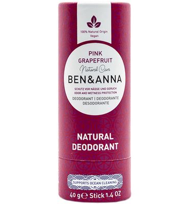 Ben & Anna Deodorant pink grapefruit papertube (40g) 40g