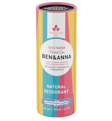 Ben & Anna Deodorant coco mania papertube (40g) 40g