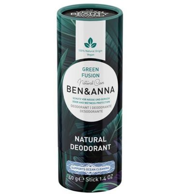 Ben & Anna Deodorant green fusion papertube (40g) 40g
