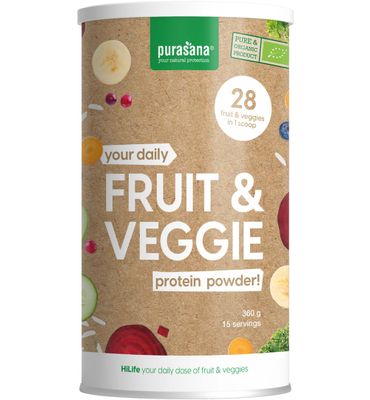 Purasana Fruit & Veggie proteine poeder/poudre vegan bio (360g) 360g