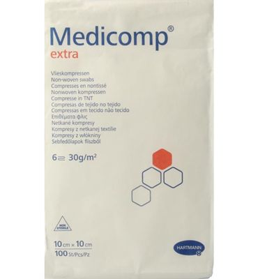 Hartmann Medicomp extra 10 x 10cm 6 laags niet steriel (100st) 100st