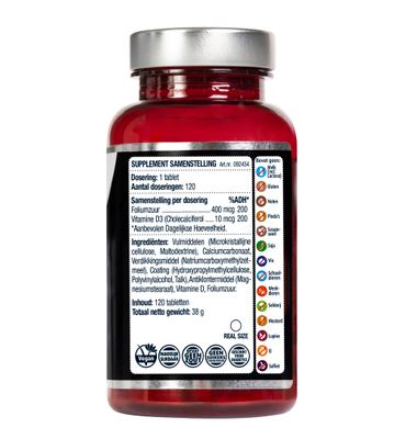 Lucovitaal Foliumzuur + vitamine D3 tabletten (120tb) 120tb