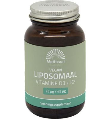 Mattisson Healthstyle Vegan liposomaal Vitamine D3 + K2 (60vc) 60vc