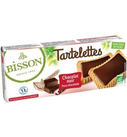 Bisson Bisson Tartelettes koekjes met pure chocolade bio (150g)