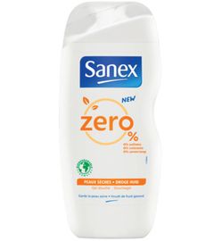 Koopjes Drogisterij Sanex Shower zero% dry skin (250ml) aanbieding