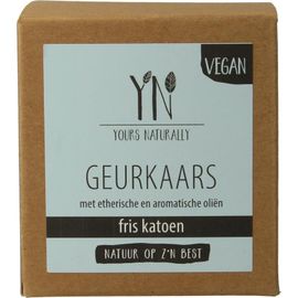 Yours Naturally Yours Naturally Geurkaars in glas fris katoen 20cl (1st)