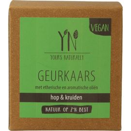 Yours Naturally Yours Naturally Geurkaars in glas hop & kruide n 20cl (1st)