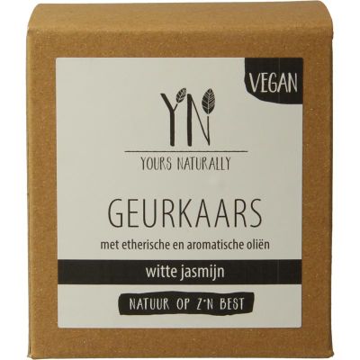 Yours Naturally Geurkaars in glas witte jasmij n 20cl (1st) 1st
