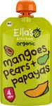 Ella's Kitchen Mangoes pears & papayas knijpz akje 4+ maanden bio (120g) 120g thumb