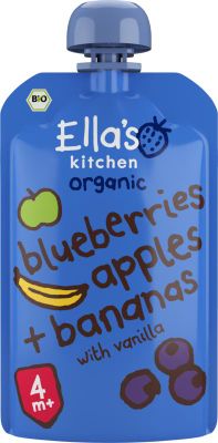Ella's Kitchen Blueberries apples & bananas & vanille 4+ mnd bio (120g) 120g
