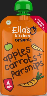 Ella's Kitchen Apples carrots & parsnips 4+ m aanden knijpz bio (120g) 120g