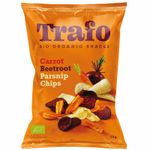 Trafo Groente chips wortel pastinaak rode biet (75g) 75g thumb