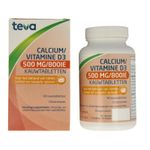 Teva Calcium / Vitamine D 500mg/800 IE kauwtablet (90tb) 90tb thumb