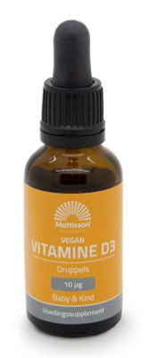 Mattisson Vitamine D3 baby & kind 10mcg vegan druppels (25ml) 25ml