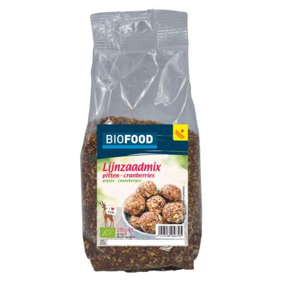Biofood Lijnzaadmix pitten cranberry b io (250g) 250g