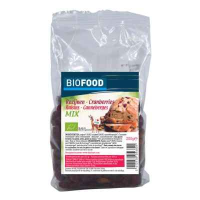 Biofood Rozijnen cranberries mix bio (200g) 200g
