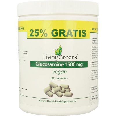 LivingGreens Glucosamine vegan voordeelverp akking (600tb) 600tb
