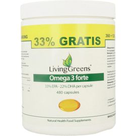 Livinggreens LivingGreens Omega 3 forte voordeelverpakki ng (480ca)
