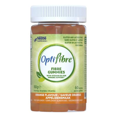 Optifibre Optifibre gummies met vitamine D3 appelsien (60st) 60st